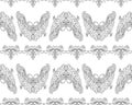 Butterfly decorative Victorian seamless pattern