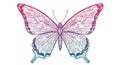 A butterfly design featuring intricate circuit patterns across its wings.