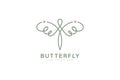 Butterfly design logo inspiration. Dragonfly, wings icon vector, Royalty Free Stock Photo