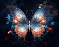 The butterfly digital art was created by generative artificial intelligence. Royalty Free Stock Photo