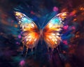 The butterfly digital art was created by generative artificial intelligence. Royalty Free Stock Photo
