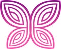 Butterfly elegant purple logo design