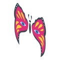 Butterfly face painting icon isometric vector. Paint kid