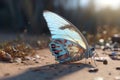 Butterfly falls entomology science. Generate ai