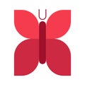 Butterfly flat clipart vector illustration Royalty Free Stock Photo