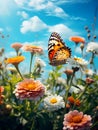 A Butterfly On A Flower Royalty Free Stock Photo