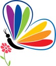 Butterfly and flower logo