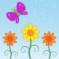 Butterfly and Flowers