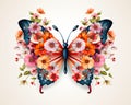 Butterfly Flowers Leaves Avatar Blooming Colored Random Arts