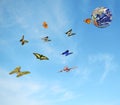 Butterfly flying to Earth.Elements of this image furnishe Royalty Free Stock Photo