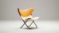 Butterfly Foldaway Chair: Taiwanese Designer\'s Orange Leather Creation