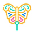 butterfly form kite color icon vector illustration Royalty Free Stock Photo