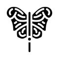 butterfly form kite glyph icon vector illustration Royalty Free Stock Photo