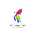 Butterfly Full Color Design concept Illustration Vector Template. this logo symbolize, some thing beautiful, soft, calm, nature,