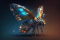 A butterfly that is a futuristic machine of the future world. insect. Animals. Illustration, Generative AI