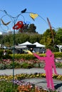 Butterfly Garden at The Flower Fields in Spring in Carlsbad, California Royalty Free Stock Photo