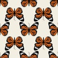 Butterfly groovie pattern Royalty Free Stock Photo