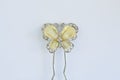 Butterfly hair ornament on a white background Royalty Free Stock Photo