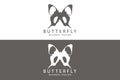 Butterfly hand drawn logo. Insect logotype sign. Fly symbol Royalty Free Stock Photo