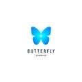 Butterfly hand drawn logo inspiration, spa beauty logo design concept template Royalty Free Stock Photo