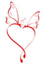 Butterfly heart Royalty Free Stock Photo