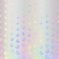 Butterfly holographic seamless pattern. Repeating border butterflys iridescent foil. Hologram cute background. Repeated rainbow Royalty Free Stock Photo