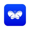 Butterfly icon blue vector Royalty Free Stock Photo