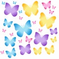 Butterfly Icon, Cute Cartoon Funny Character with Colorful Wings, Flying Insect Ã¢â¬â Flat Design Royalty Free Stock Photo