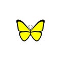 Butterfly icon or logo isolated, Beautiful Butterfly illustration