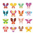 Butterfly icon set