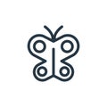 butterfly icon vector from spring concept. Thin line illustration of butterfly editable stroke. butterfly linear sign for use on Royalty Free Stock Photo