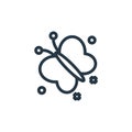 butterfly icon vector from spring concept. Thin line illustration of butterfly editable stroke. butterfly linear sign for use on Royalty Free Stock Photo