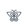 butterfly icon vector from spring concept. Thin line illustration of butterfly editable stroke. butterfly linear sign for use on Royalty Free Stock Photo