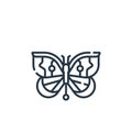 butterfly icon vector from spring concept. Thin line illustration of butterfly editable stroke. butterfly linear sign for use on Royalty Free Stock Photo