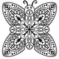 Butterfly-Illustration of a butterfly Coloring book butterfly Royalty Free Stock Photo