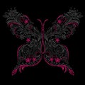 Butterfly illustration. Royalty Free Stock Photo
