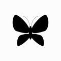 Butterfly insect black silhouette animal. Vector Royalty Free Stock Photo