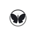 Butterfly leaf Logo Royalty Free Stock Photo