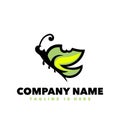 Butterfly leaf logo design