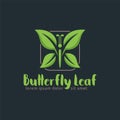 Butterfly Leaf, Leaf logo design template, easy to customize. Royalty Free Stock Photo