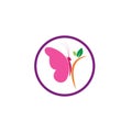 Butterfly leaf Logo Royalty Free Stock Photo