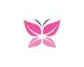 Butterfly leaf Logo Template Royalty Free Stock Photo
