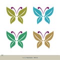Butterfly Leaves Wing Logo Template Illustration Design. Vector EPS 10 Royalty Free Stock Photo