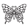 Butterfly line art coloring image Royalty Free Stock Photo