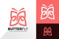 Butterfly Line Art Logo Design  Brand Identity Logos Designs Vector Illustration Template Royalty Free Stock Photo