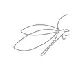 Butterfly Line Art Minimalist Logo. Thin line design element Royalty Free Stock Photo