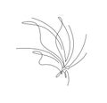 Butterfly Line Art Minimalist Logo. Thin line design element Royalty Free Stock Photo