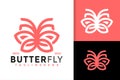Butterfly Linear Logo Design, Brand Identity logos vector, modern logo, Logo Designs Vector Illustration Template Royalty Free Stock Photo