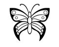 Butterfly. Linear vector butterfly detailed. A beautiful, elegant summer insect is a moth. Beautiful vector butterfly pattern for