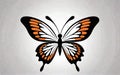 Butterfly Logo: Abstract Concept. An abstract concept vector illustration Royalty Free Stock Photo